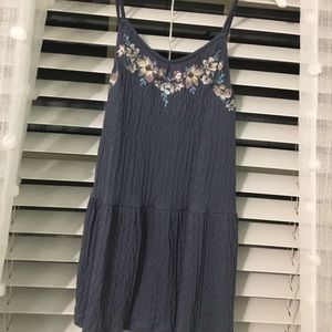 Brand new blue and floral tank top